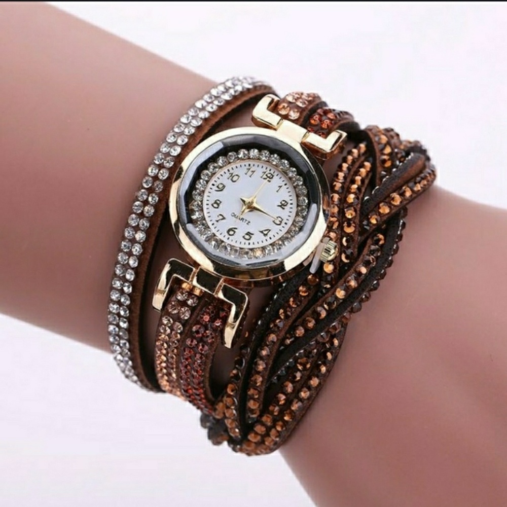 Woman's strap rhinestone  wrist watch
